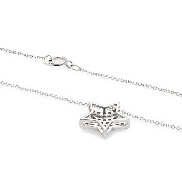 0.27 Cts Lab Grown White Diamond Pendant in 14K White Gold
