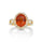 5.06 Cts Spessartite and White Diamond Ring in 14K Yellow Gold