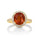 4.26 Cts Spessartite and White Diamond Ring in 14K Yellow Gold