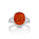 9.12 Cts Spessartite and White Diamond Ring in 14K Two Tone