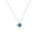 0.25 Cts Blue Diamond Pendant in 14K White Gold