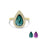 3.02 Cts Alexandrite and White Diamond Ring in 14K Yellow Gold
