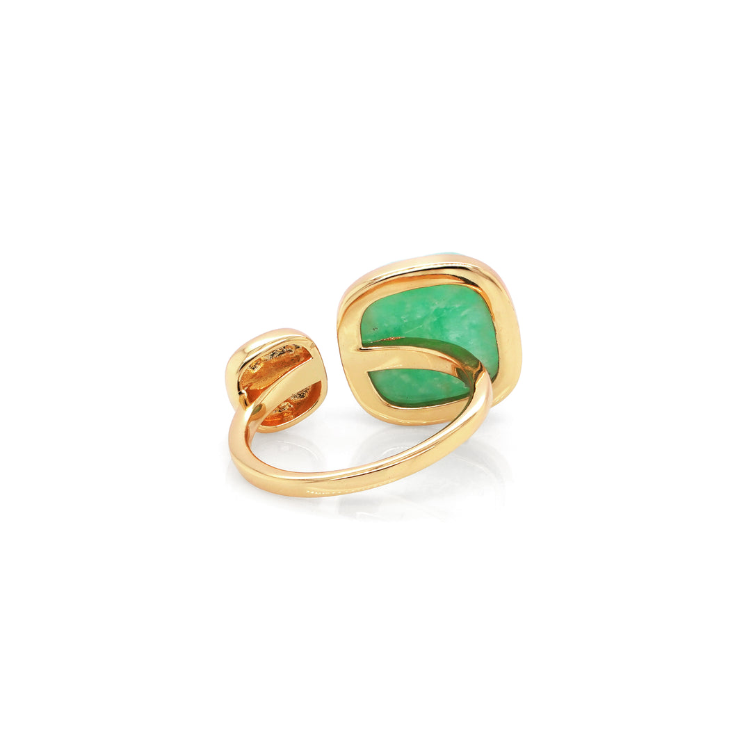 Amazonite Ring in Brass