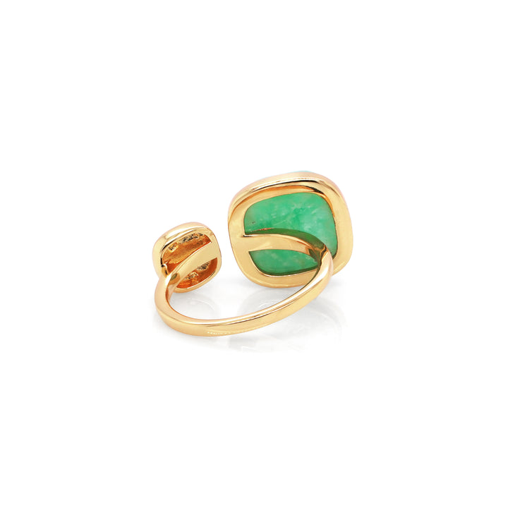 Amazonite Ring in Brass