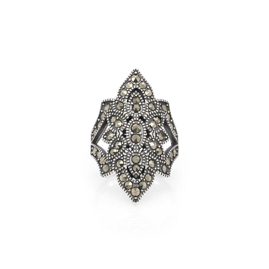 1.39 Cts Marcasite Ring in 925