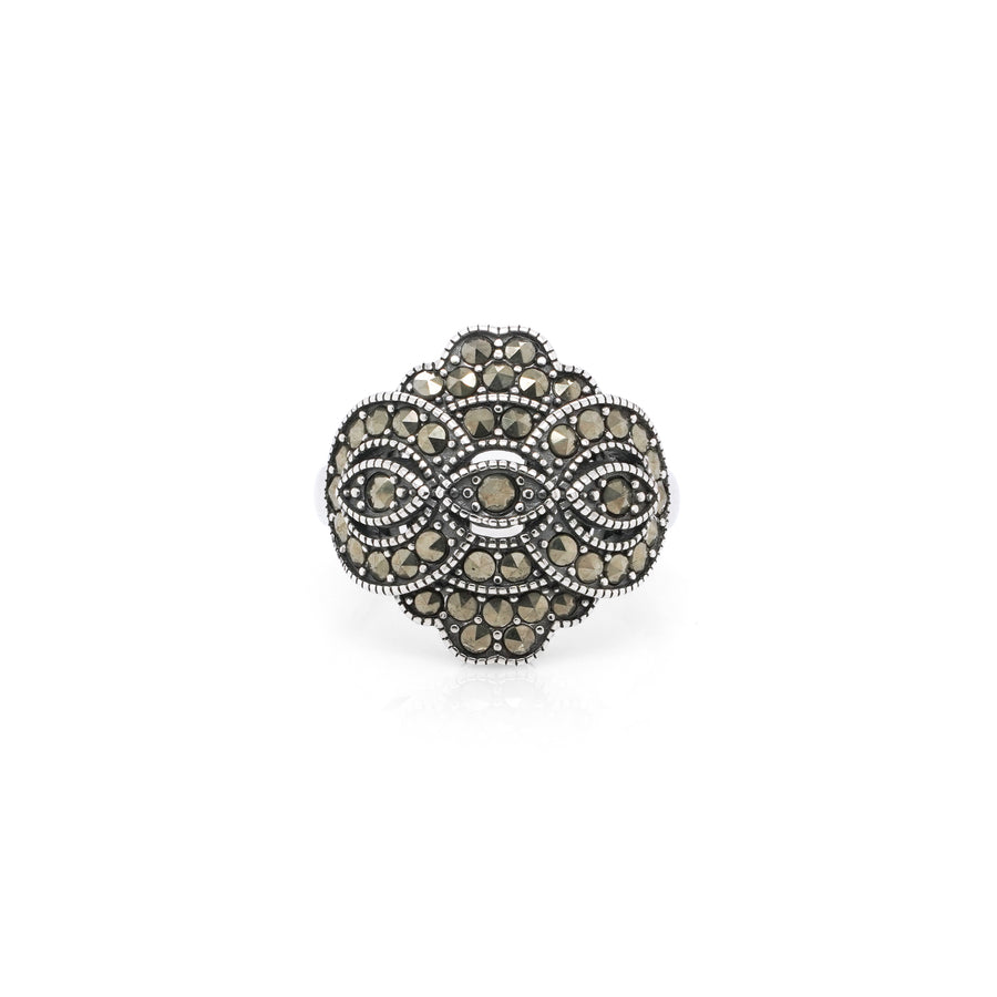 1.34 Cts Marcasite Ring in 925