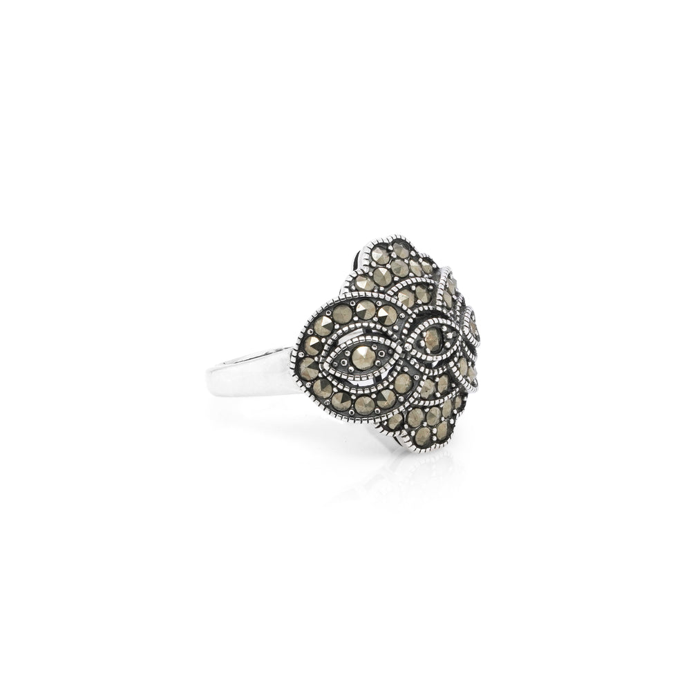 1.34 Cts Marcasite Ring in 925