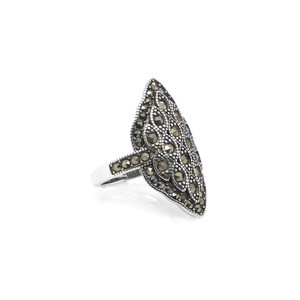 1.35 Cts Marcasite Ring in 925