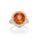 11.4 Cts Spessartite and White Diamond Ring in 14K Yellow Gold
