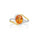 2.55 Cts Spessartite and White Diamond Ring in 14K Two Tone