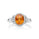 2.55 Cts Spessartite and White Diamond Ring in 14K Two Tone