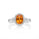 2.4 Cts Spessartite and White Diamond Ring in 14K Two Tone