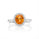 2.3 Cts Spessartite and White Diamond Ring in 14K Two Tone