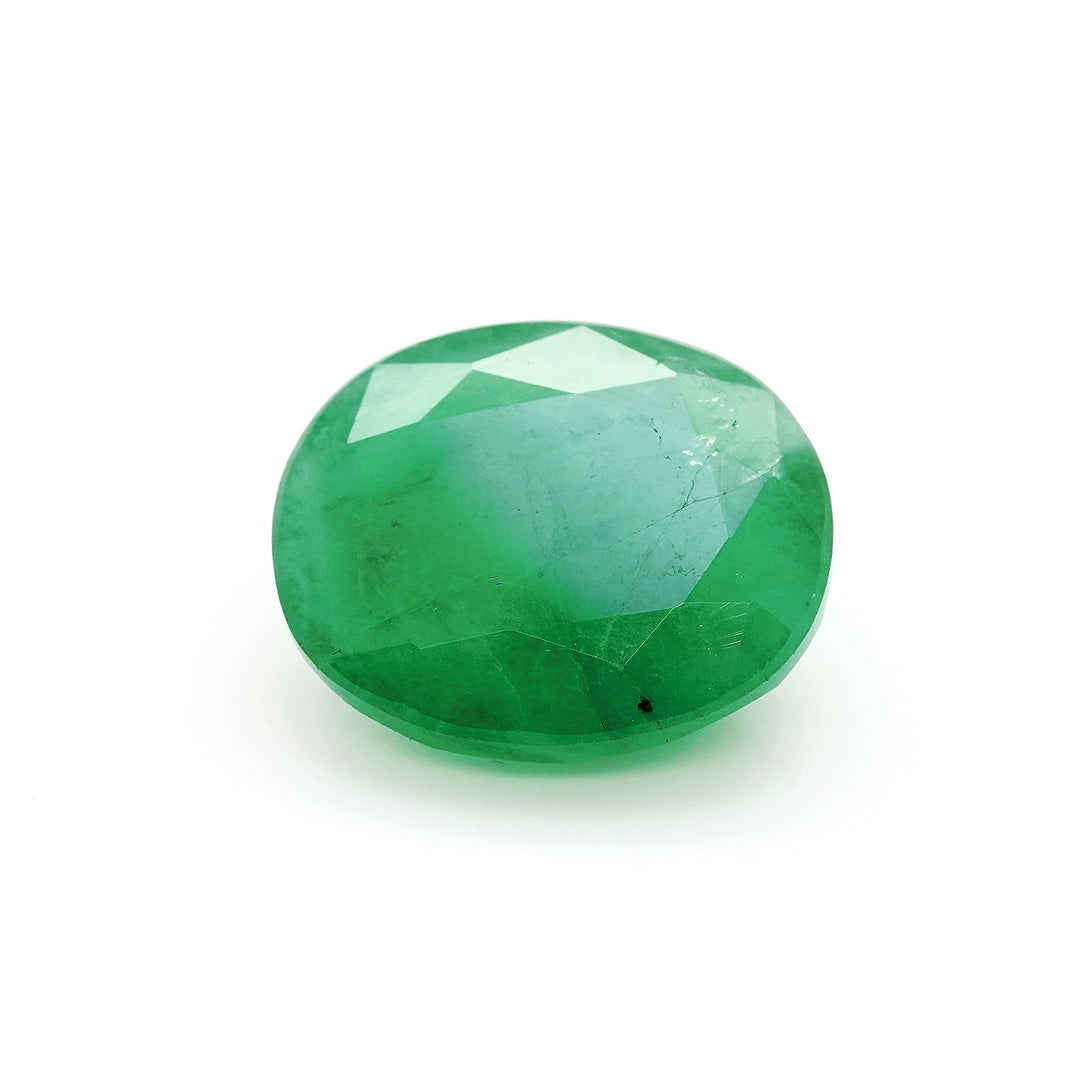 7 Cts Emerald 14X12 MM Oval Gemstone