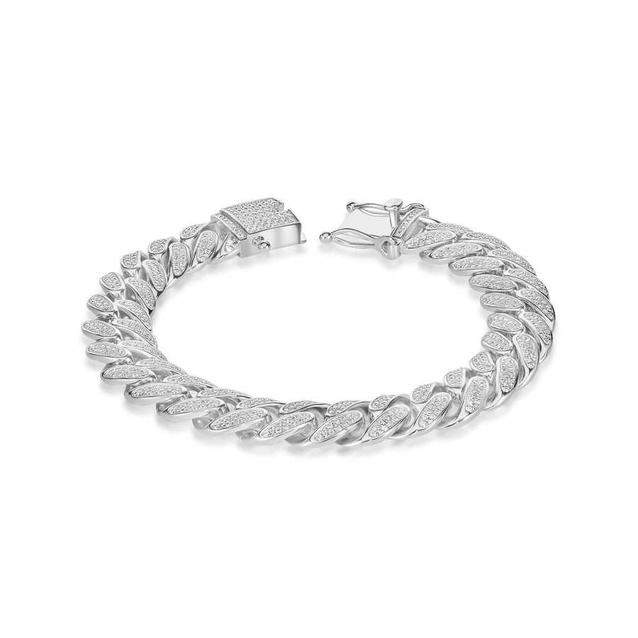 1.41 Cts CZ Bracelet in White Rhodium Plated 925 Sterling Silver