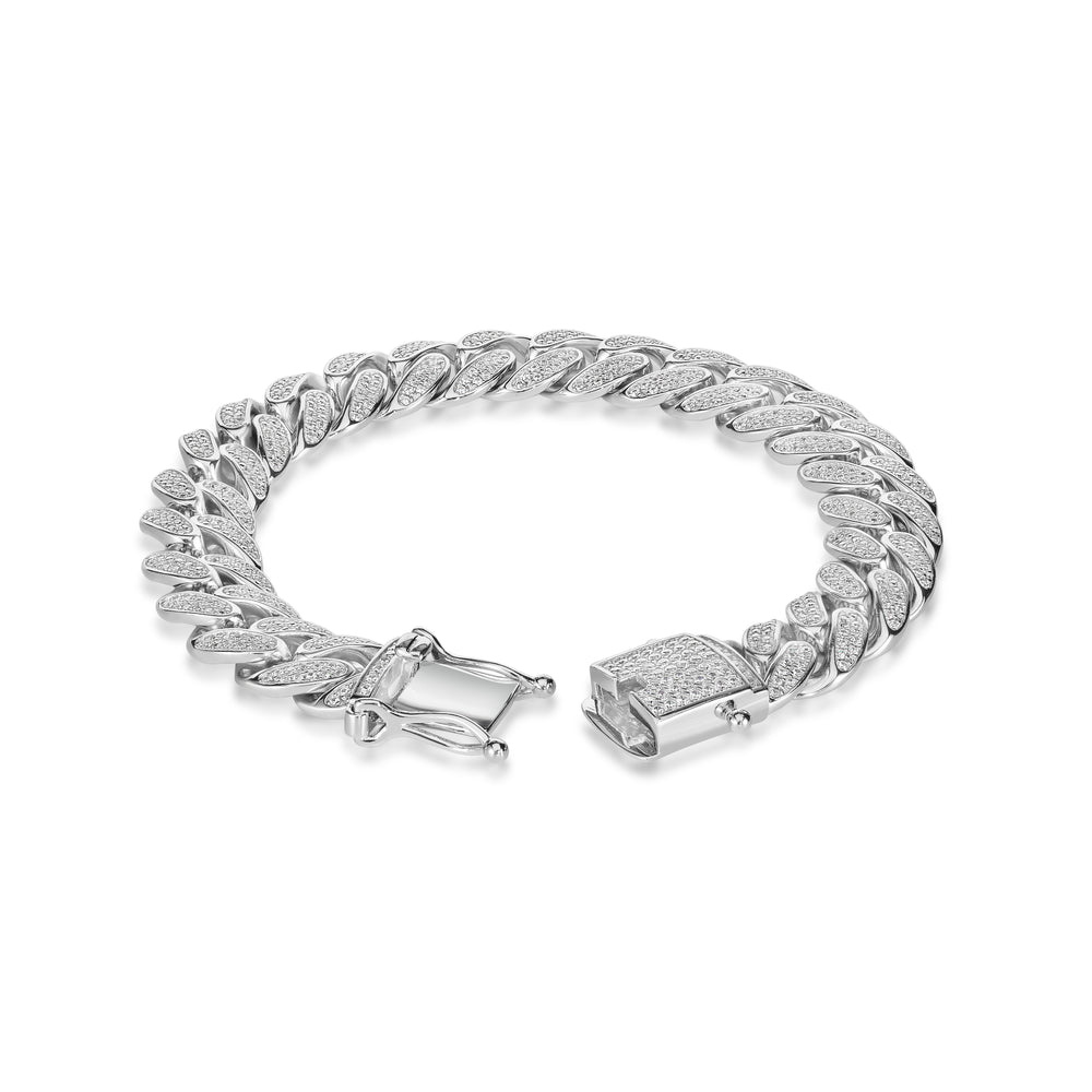 1.41 Cts CZ Bracelet in White Rhodium Plated 925 Sterling Silver