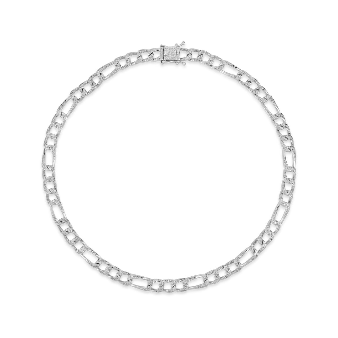 CZ Necklace in White Rhodium Plated 925 Sterling Silver