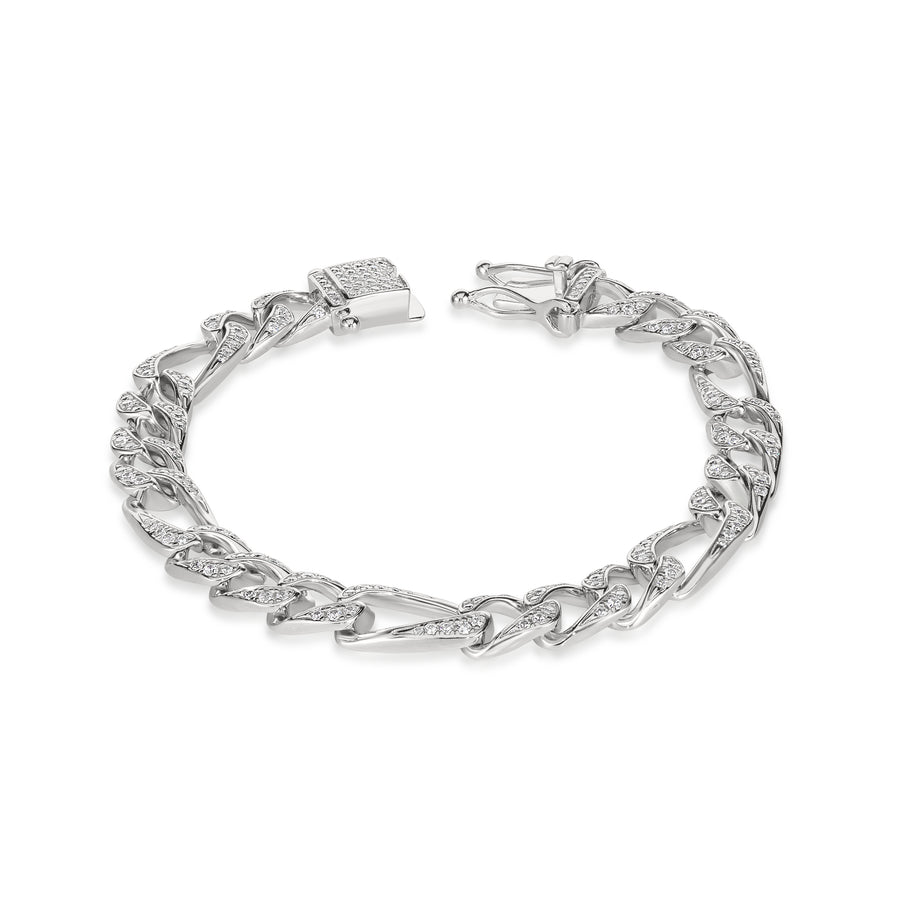 9.90 Cts CZ Bracelet in White Rhodium Plated 925 Sterling Silver