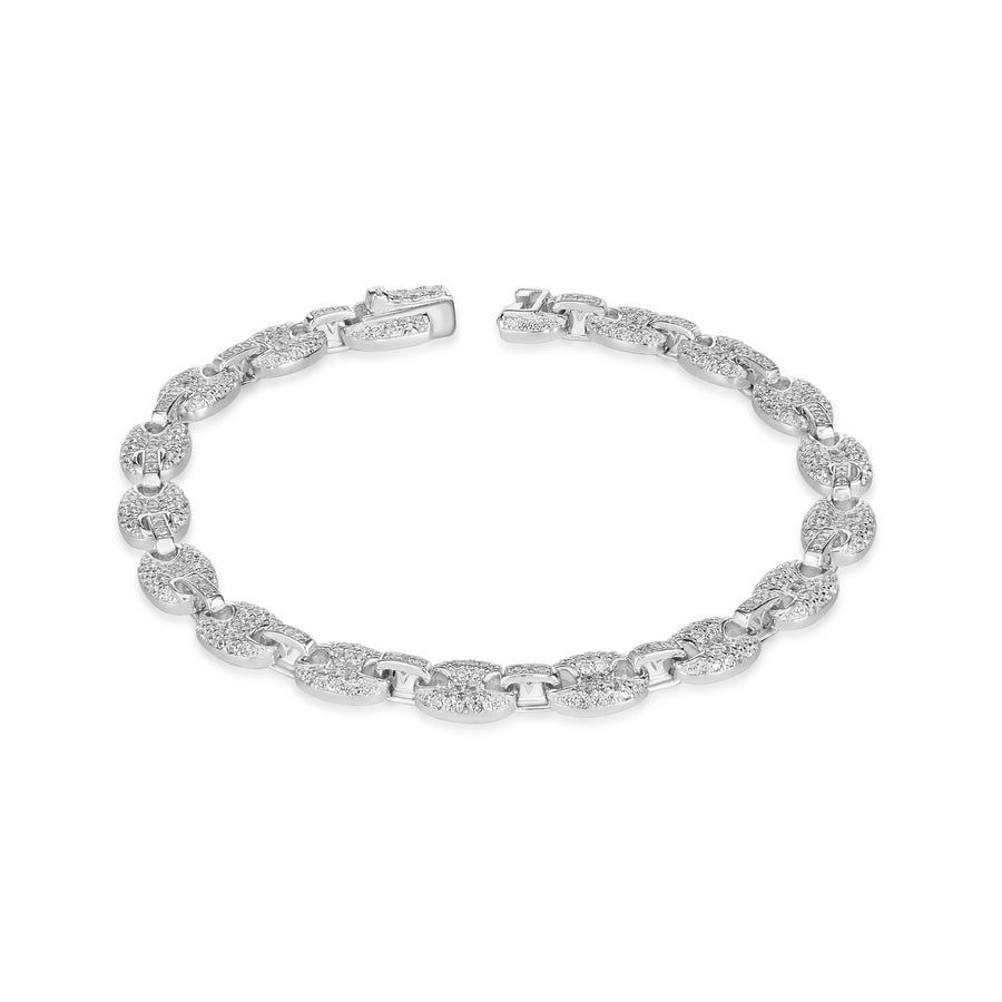 6.89 Cts CZ Bracelet in White Rhodium Plated 925 Sterling Silver
