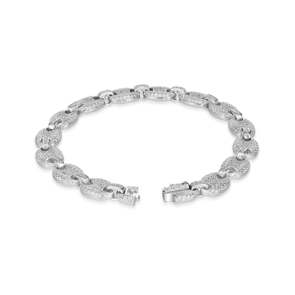 7.93 Cts CZ Bracelet in White Rhodium Plated 925 Sterling Silver