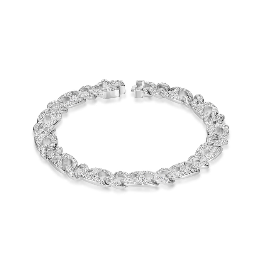 7.14 Cts CZ Bracelet in White Rhodium Plated 925 Sterling Silver