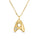 Alphabet 'A' Pendant with White Zircon in 925 Silver