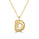 Alphabet 'D' Pendant with White Zircon in 925 Silver