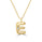 Alphabet 'E' Pendant with White Zircon in 925 Silver
