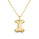 AlpIabet 'I' Pendant with White Zircon in 925 Silver