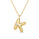 Alphabet 'K' Pendant with White Zircon in 925 Silver