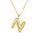 Alphabet 'N' Pendant with White Zircon in 925 Silver
