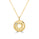 Alphabet 'O' Pendant with White Zircon in 925 Silver