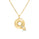 Alphabet 'Q' Pendant with White Zircon in 925 Silver