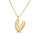 Alphabet 'V' Pendant with White Zircon in 925 Silver