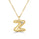 Alphabet 'Z' Pendant with White Zircon in 925 Silver