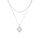 White Rhodium Plated CLOVER Necklace in 925 Sterling Silver