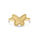 Yellow Gold Plated Butterfly Ring in 925 Sterling Silver