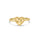 Yellow Gold Plated Heart Ring in 925 Sterling Silver