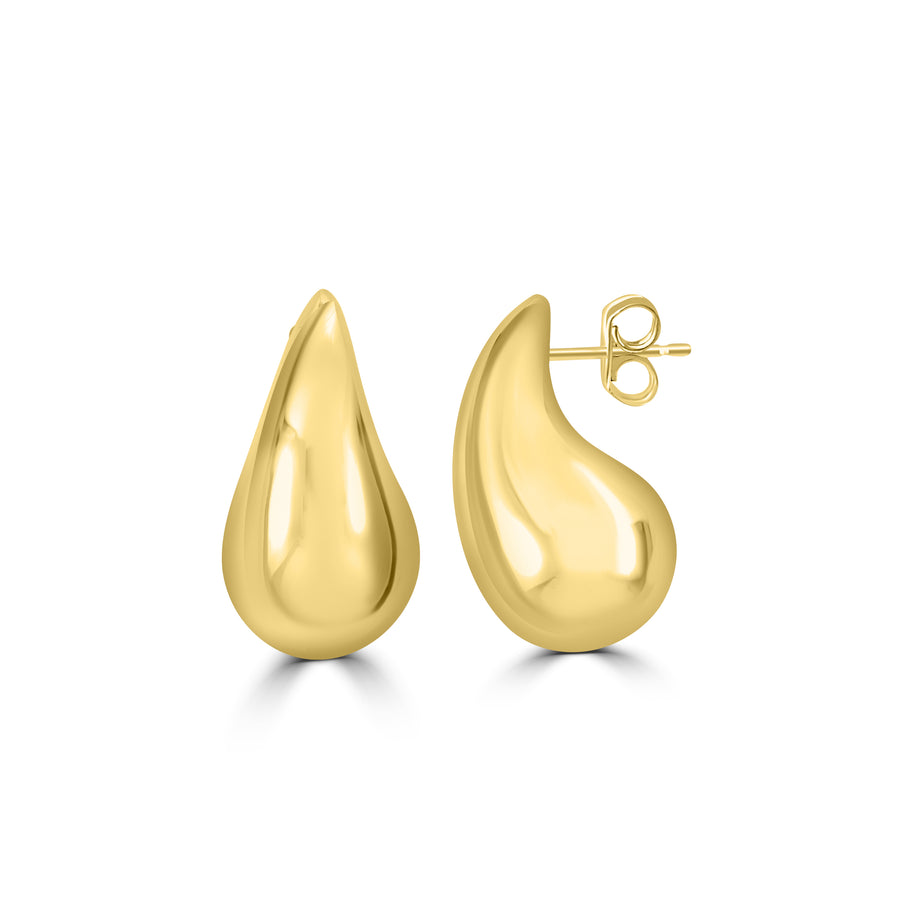 Yellow Gold Plated Drop Earring in 925 Sterling Silver