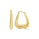 Yellow Gold Plated U-Shaped Hoop Earring in 925 Silver