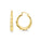 Yellow Gold Plated Circular Hoop Earring in 925 Silver