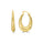 Yellow Gold Plated Thick Chunky Hoop Earring in 925 Silver