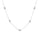 White Moissanite Station Necklace in Platinum Plated 925 Silver