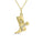 0.03 Cts White Diamond COWBOY BOOT Pendant in 14K Yellow Gold