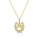 0.12 Cts White Diamond HORSESHOE HORSE Pendant in 14K Yellow Gold