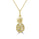 0.08 Cts White Diamond PINEAPPLE Pendant in 14K Yellow Gold