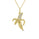 0.04 Cts White Diamond BANANA Pendant in 14K Yellow Gold