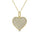 0.38 Cts White Diamond HEART Pendant in 14K Yellow Gold