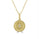 0.02 Cts White Diamond CIRCLE EYE Pendant in 14K Yellow Gold