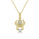 0.17 Cts White Diamond SPIDER Pendant in 14K Yellow Gold